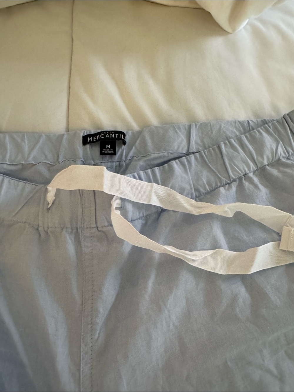 JCrew Light Blue with Navy Piping Menswear style shirt and pants pajamas - Picture 4 of 8